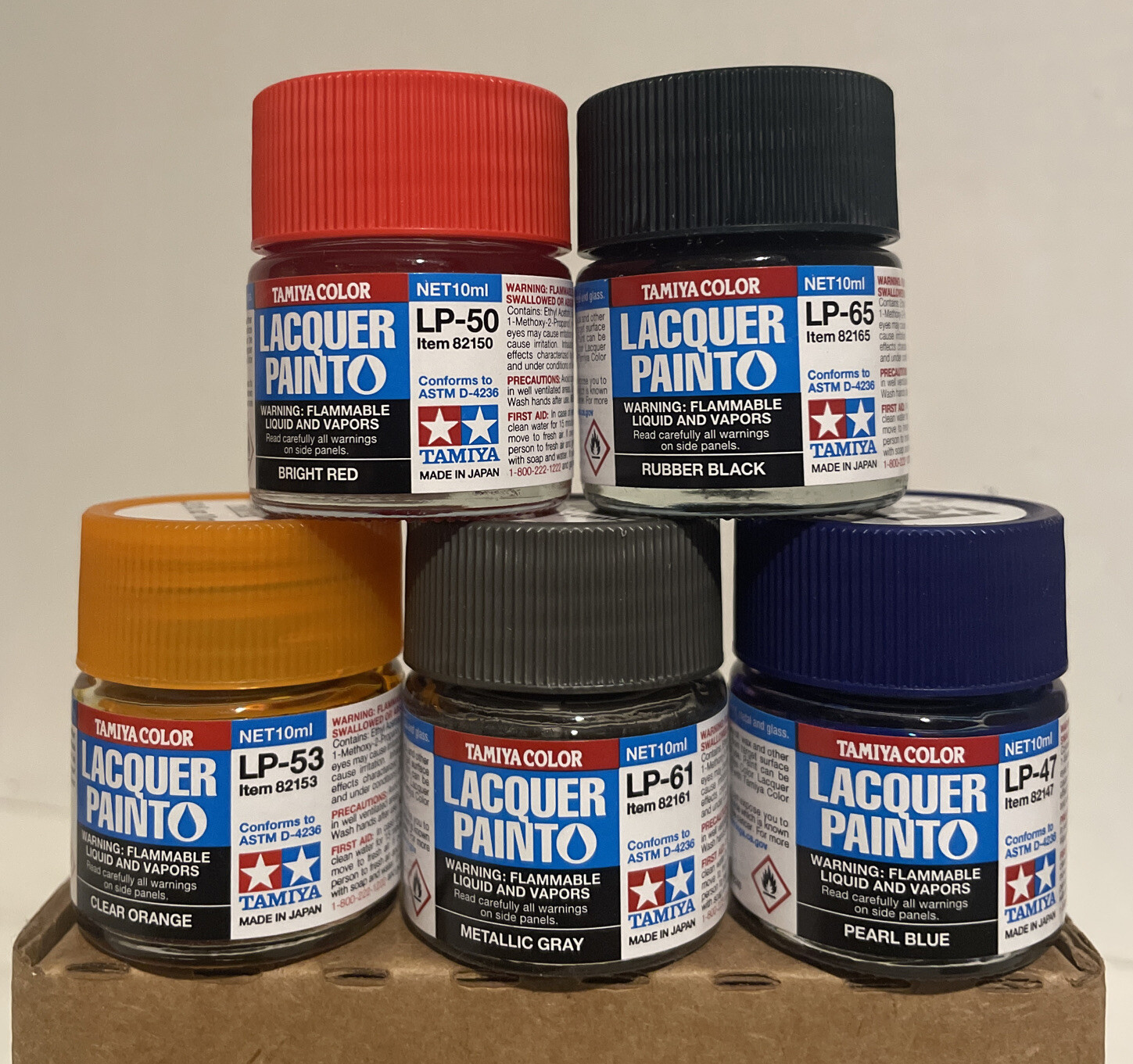 Tamiya LP Lacquer paint 10ml, 5 pcs bundle