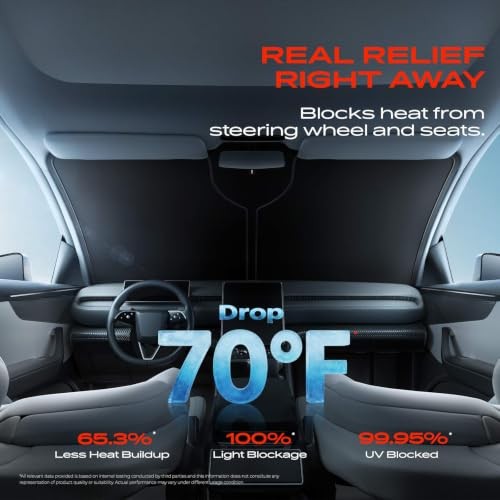 Windshield Sun Shade for Mini Cooper 2014-2024 - Foldable Sun - Compatible