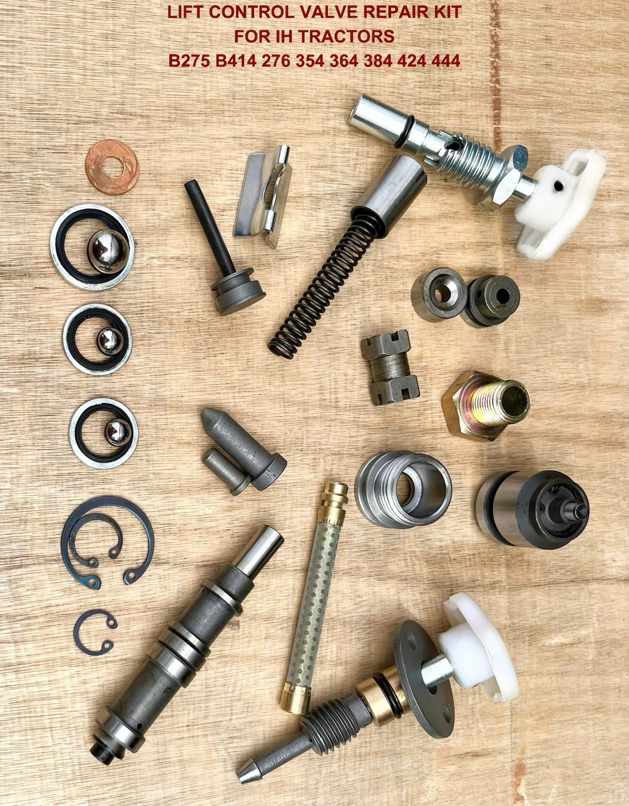 Case IH Lift Control Valve Repair Kit - B275, B414, 276, 354, 364, 384, 424, 444