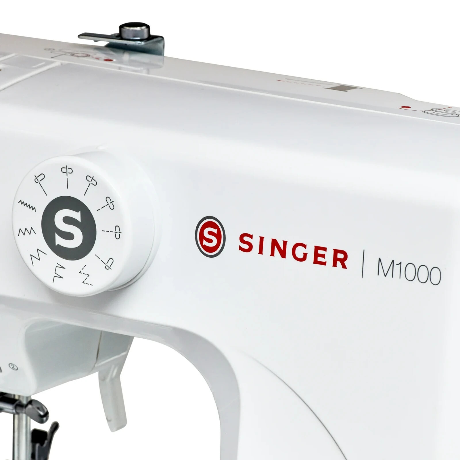 SINGER M1000 SEWING MACHINE + ACCESSORIES, WHITE *DISTRESSED PKG