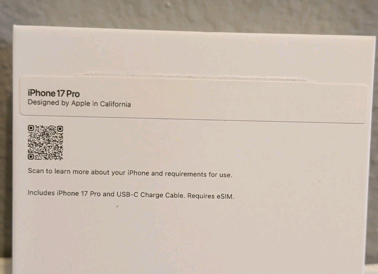 Apple iPhone 17 PRO Deep Blue EMPTY BOX ONLY 256GB A3256 w/ Inserts
