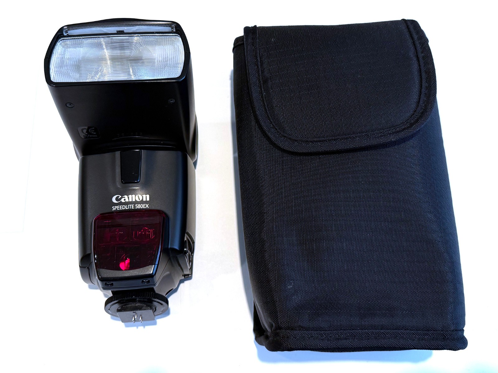 Canon 580EX Speedlite Flash with Hot Shoe For EOS Film & Digital Cameras.  Good!