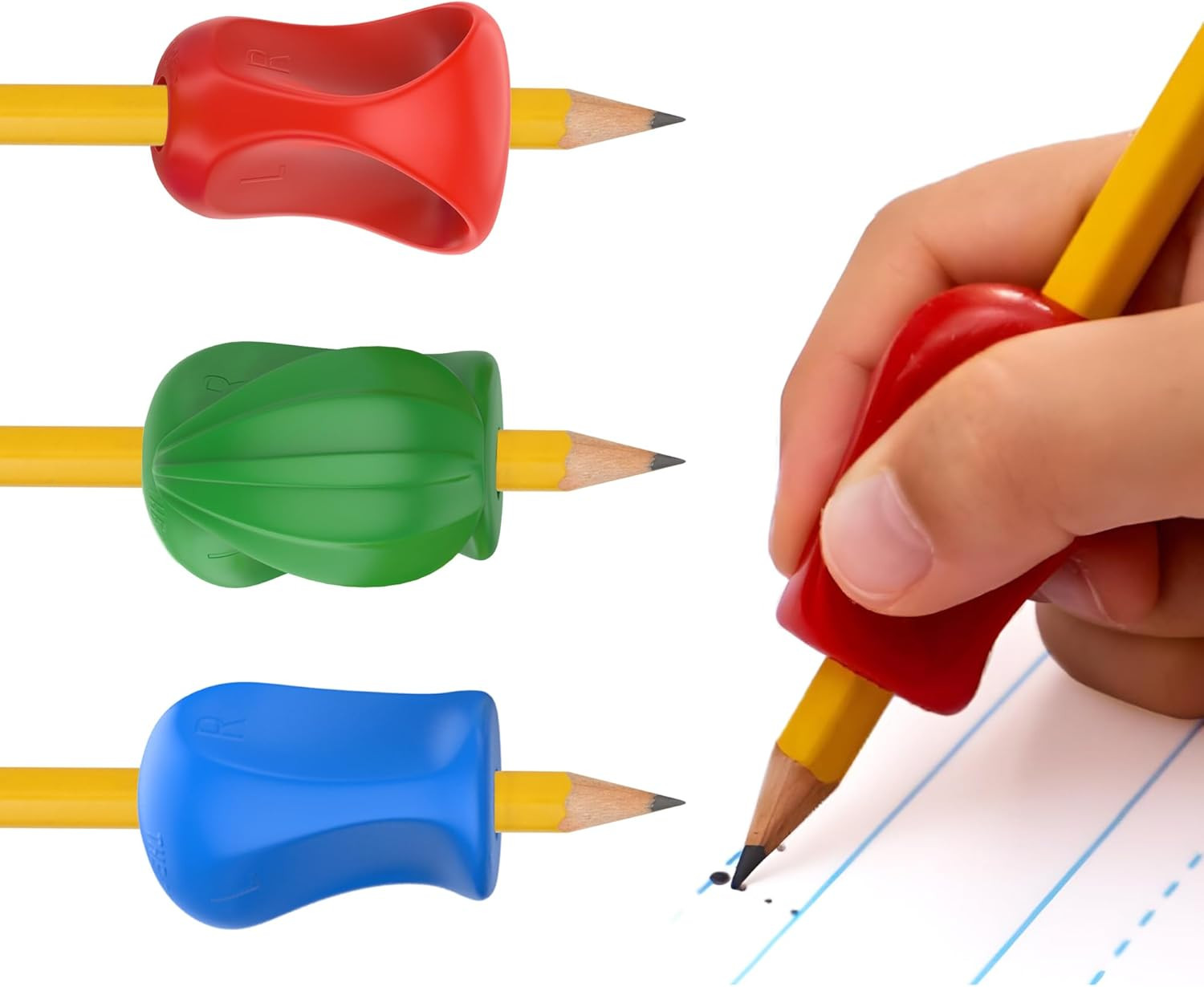 3-Step Training Kit - Crossover Grip, Pinch Grip & Standard Pencil Grip Ergonomi
