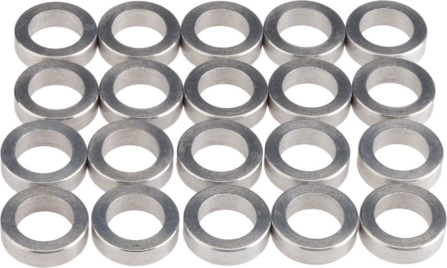 Wheels Manufacturing 3.5mm Aluminum Chainring Spacer Bag of 20 Adjusts Chainline