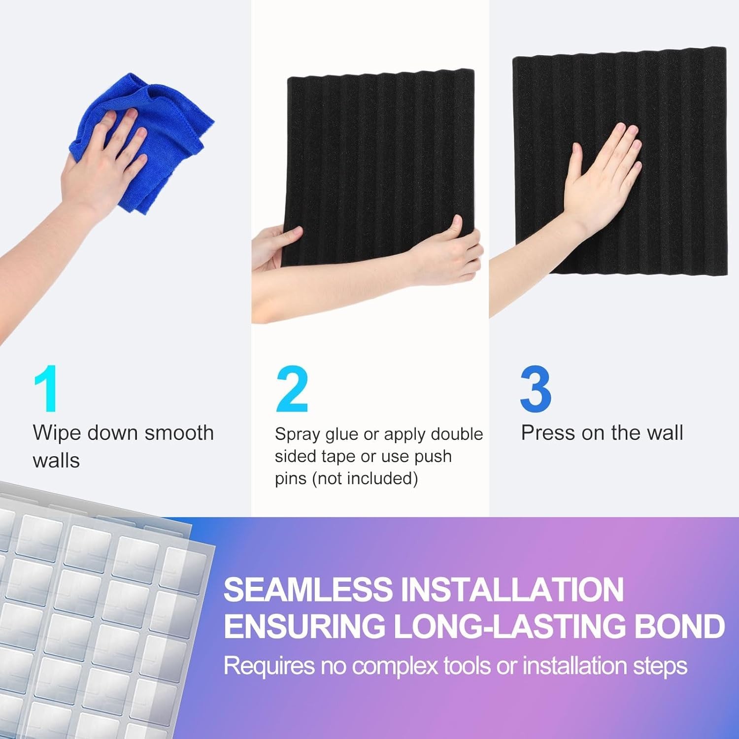 12 Pack Acoustic Foam Panels, 1" X 12" X 12" Sound Proof Foam Panels for Wall...