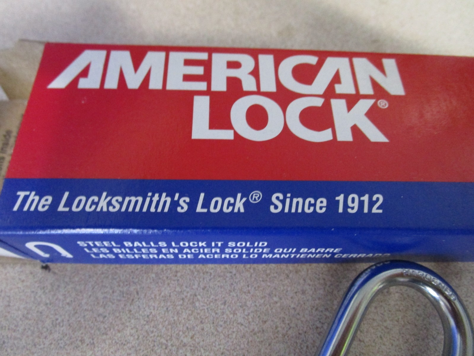American Lock Lockout Padlock: Keyed Different, Aluminum, Plated Metal