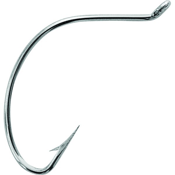 50 Mustad 37161 Wide Gap Swim Bait Fish Hooks Size 2/0 Nickel Finish