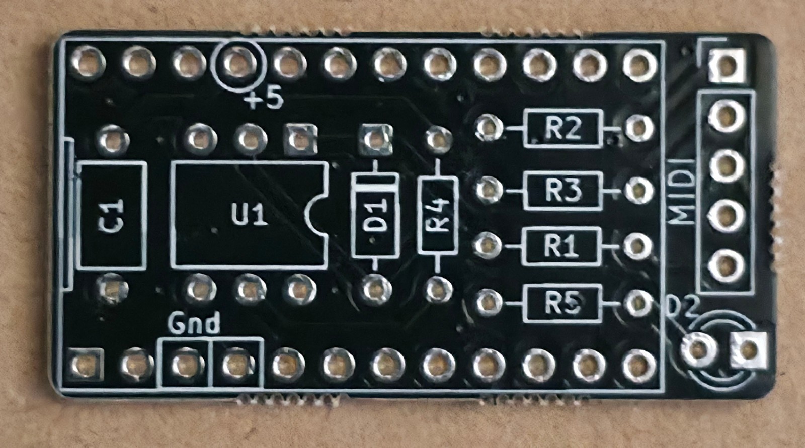 Arduino USB MIDI adapter PCB for Arduino Pro Micro 32U4 DIY - 5 BOARDS