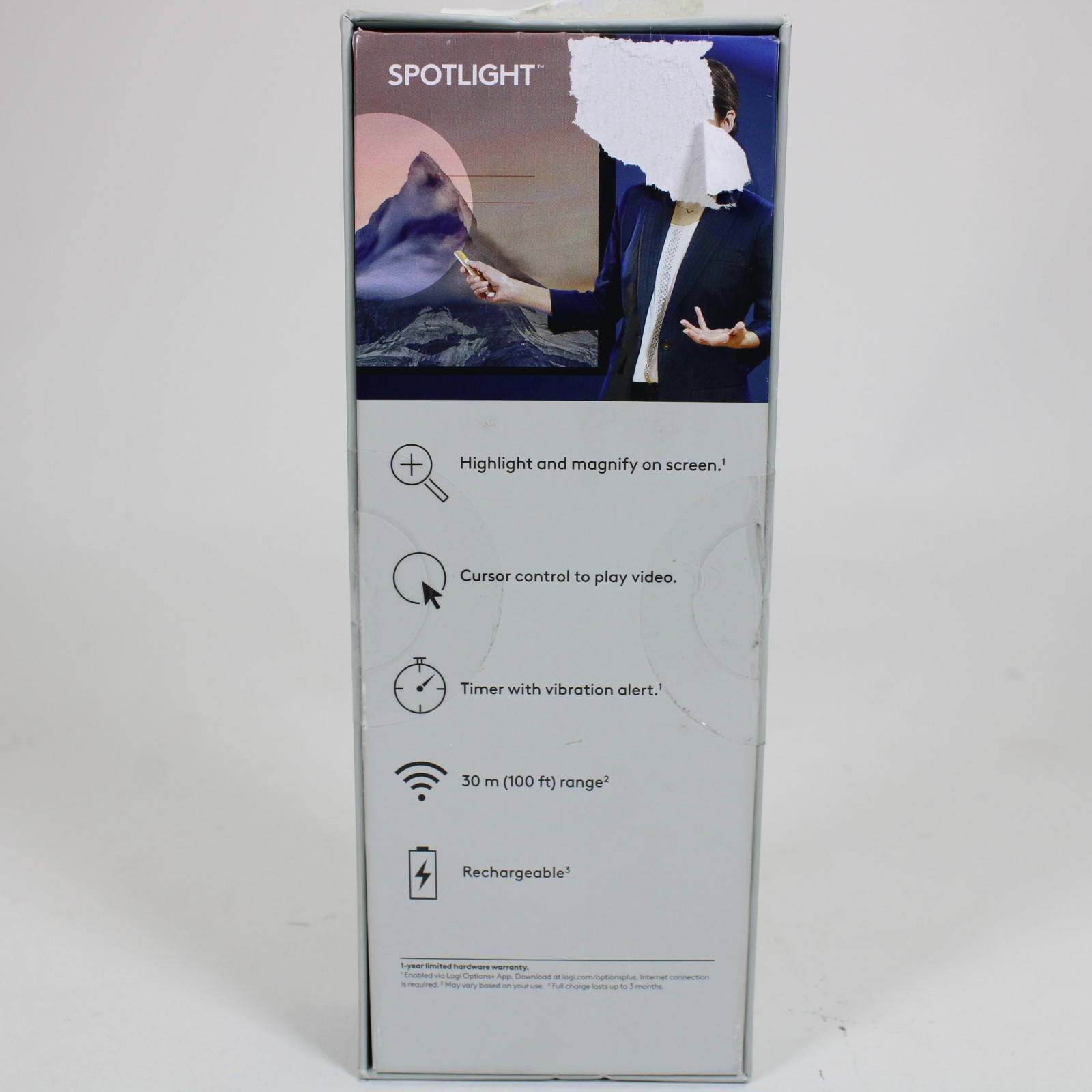 Logitech Spotlight 910-004654 Wireless Presentation Remote Control - Slate, NEW