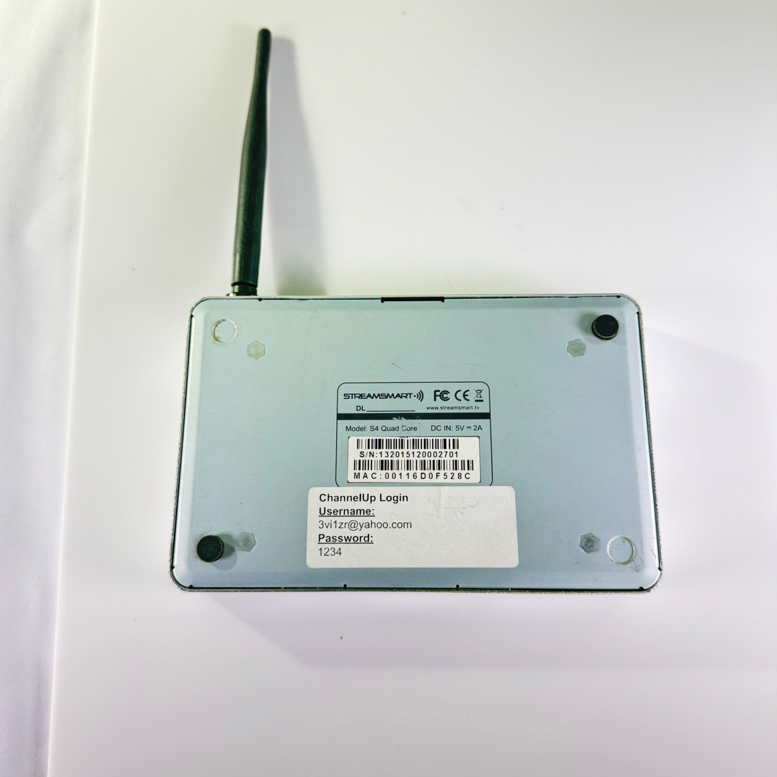 Streamsmart S4 Quad Core Media Player Streaming Box - UNTESTED NO POWER CABLE