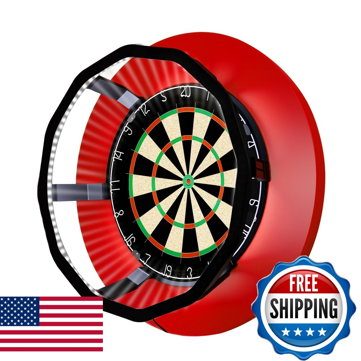 Fastoss Pro Dartboard Lighting System - LED Ring Light for 18" Dartboards