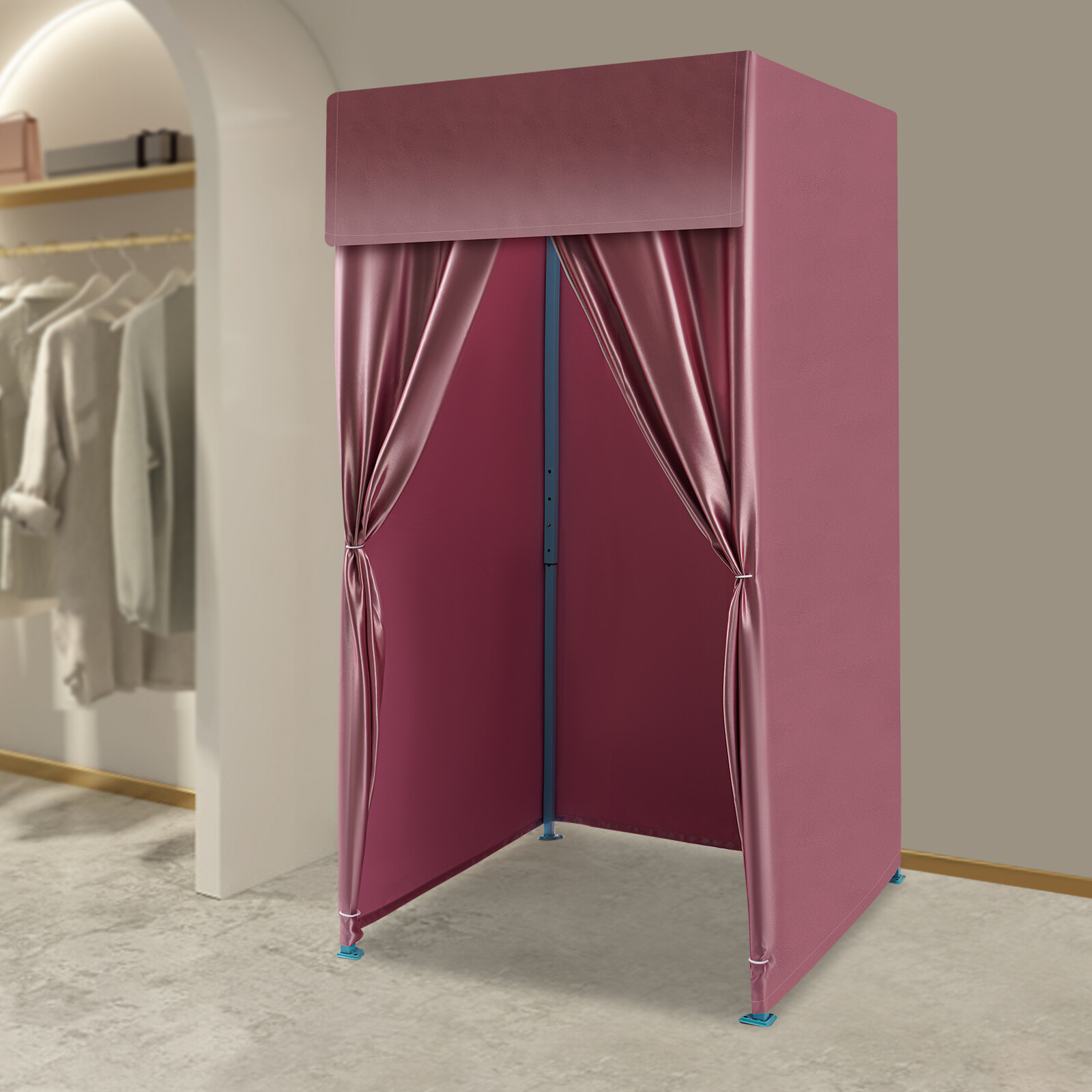 Portable Clothing Store Fitting Room Foldable Changing Dressing Room 100 x 200cm