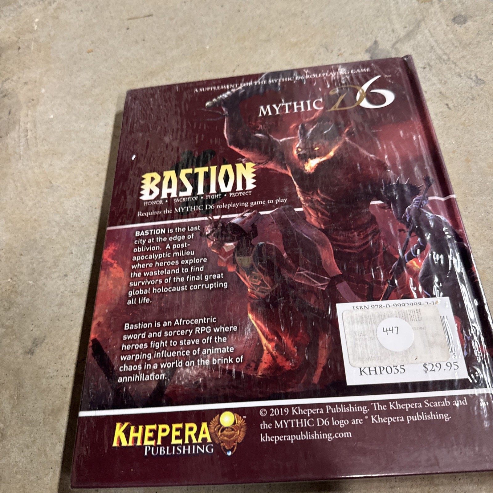 Khepera Pub Core Book Mythic D6 - Bastion SW (EX/New)