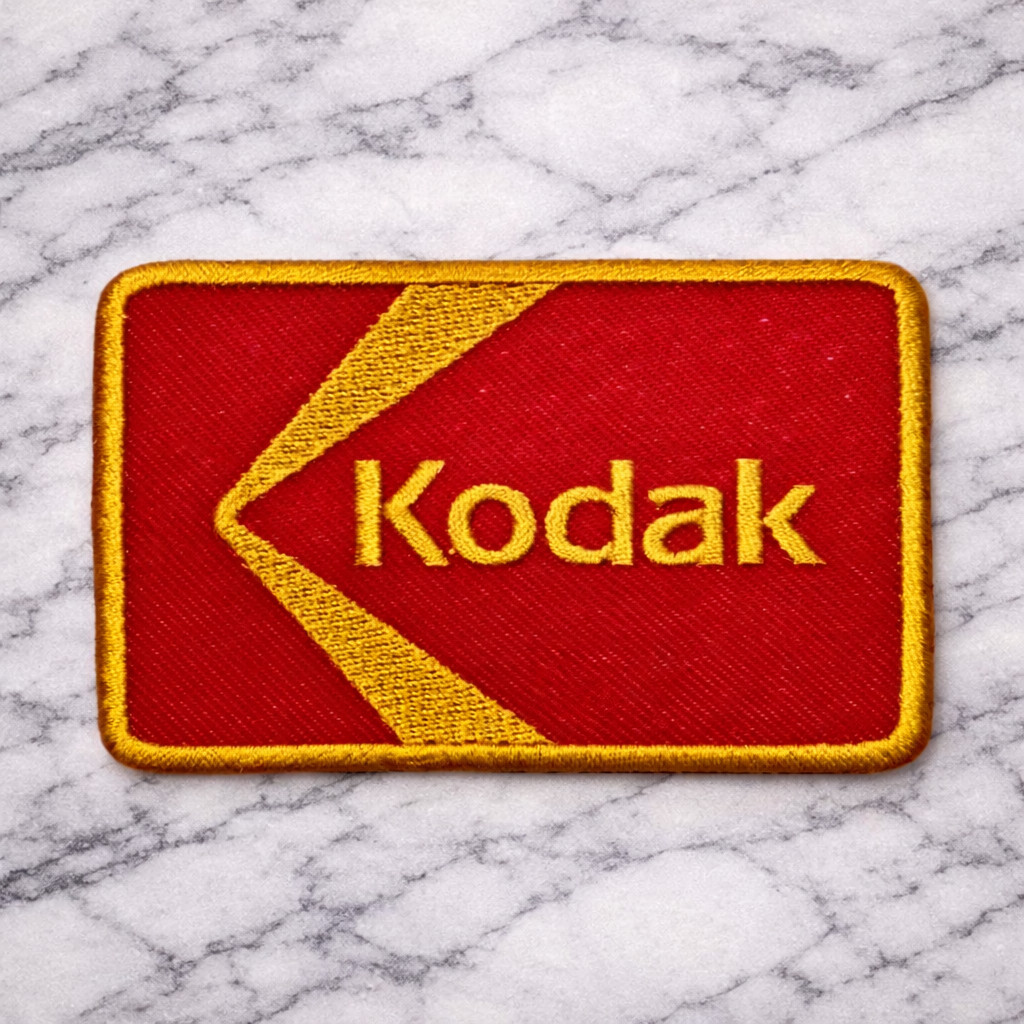 KODAK CAMERS & FILM EMBROIDERED  IRON ON PATCH 3"X2.5" FREE SHIP & TRACKING