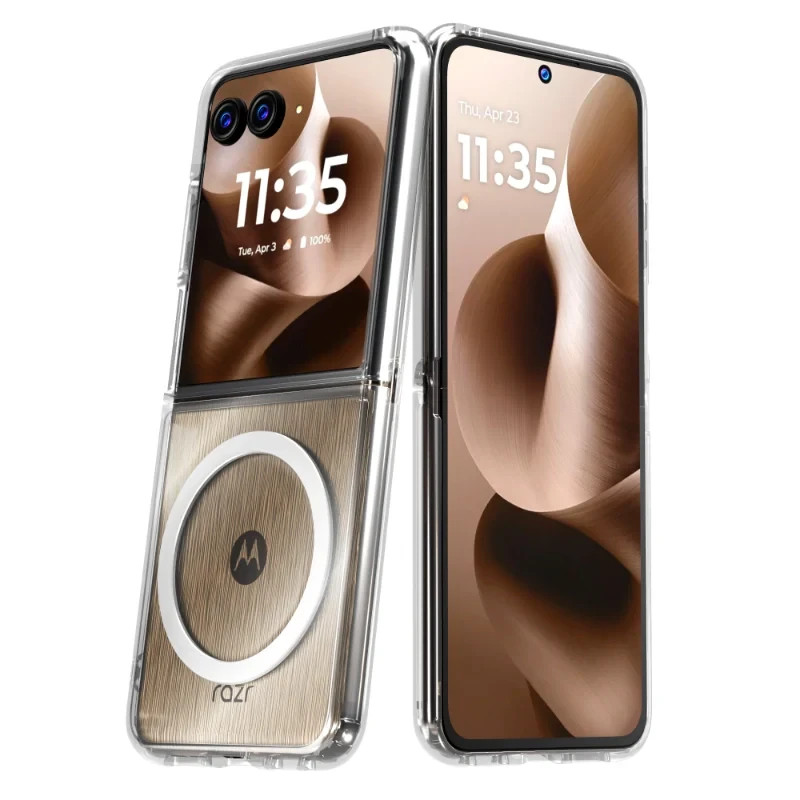 For Motorola Razr 60 Plus 2025 Clear Case Shockproof TPU Hybrid MagSafe Cover