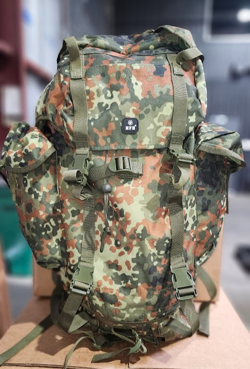 Military Surplus German MFH Combat Rucksack, Flecktarn Camo, Reproduction