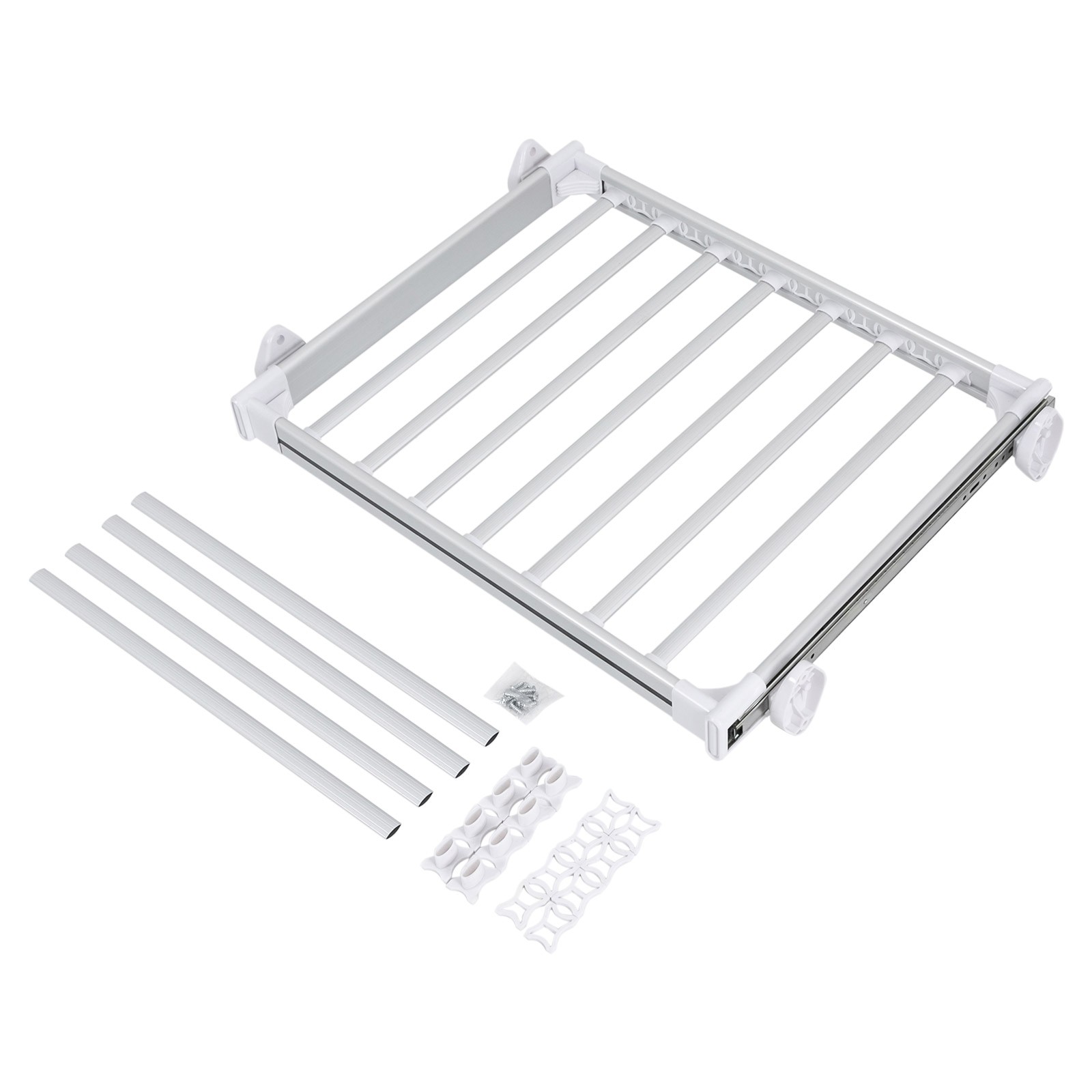 Wall Mount Pull Out Trouser Rack Closet Pants Hanger 11Bars Pants Storage Holder