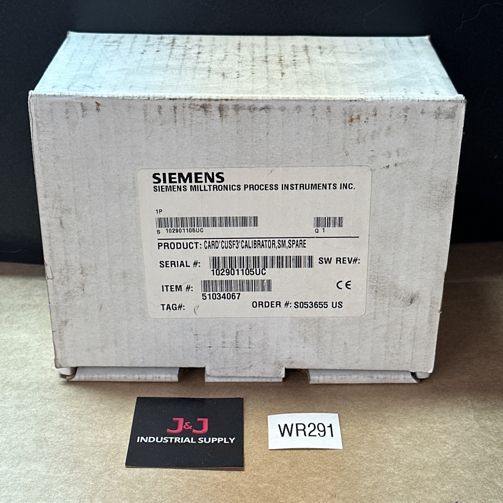 Siemens Milltronics CUSF3 Calibration Card For Campuscale 3 Calibrator 24751514