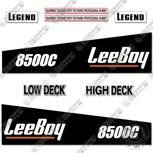 Fits LeeBoy 8500C Decal Kit Asphalt Paver Equipment Decals - 7 YEAR VINYL