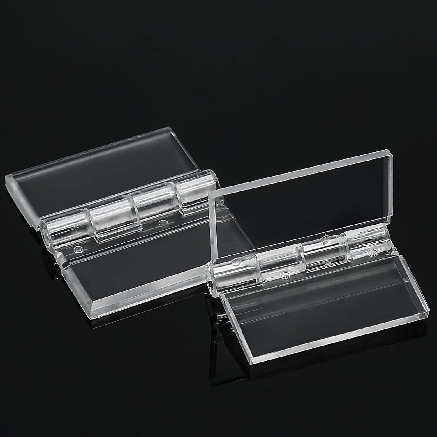 20 Pcs Plastic Hinges Clear, Tranparent Acrylic Hinges Mini Hardware for Box Han