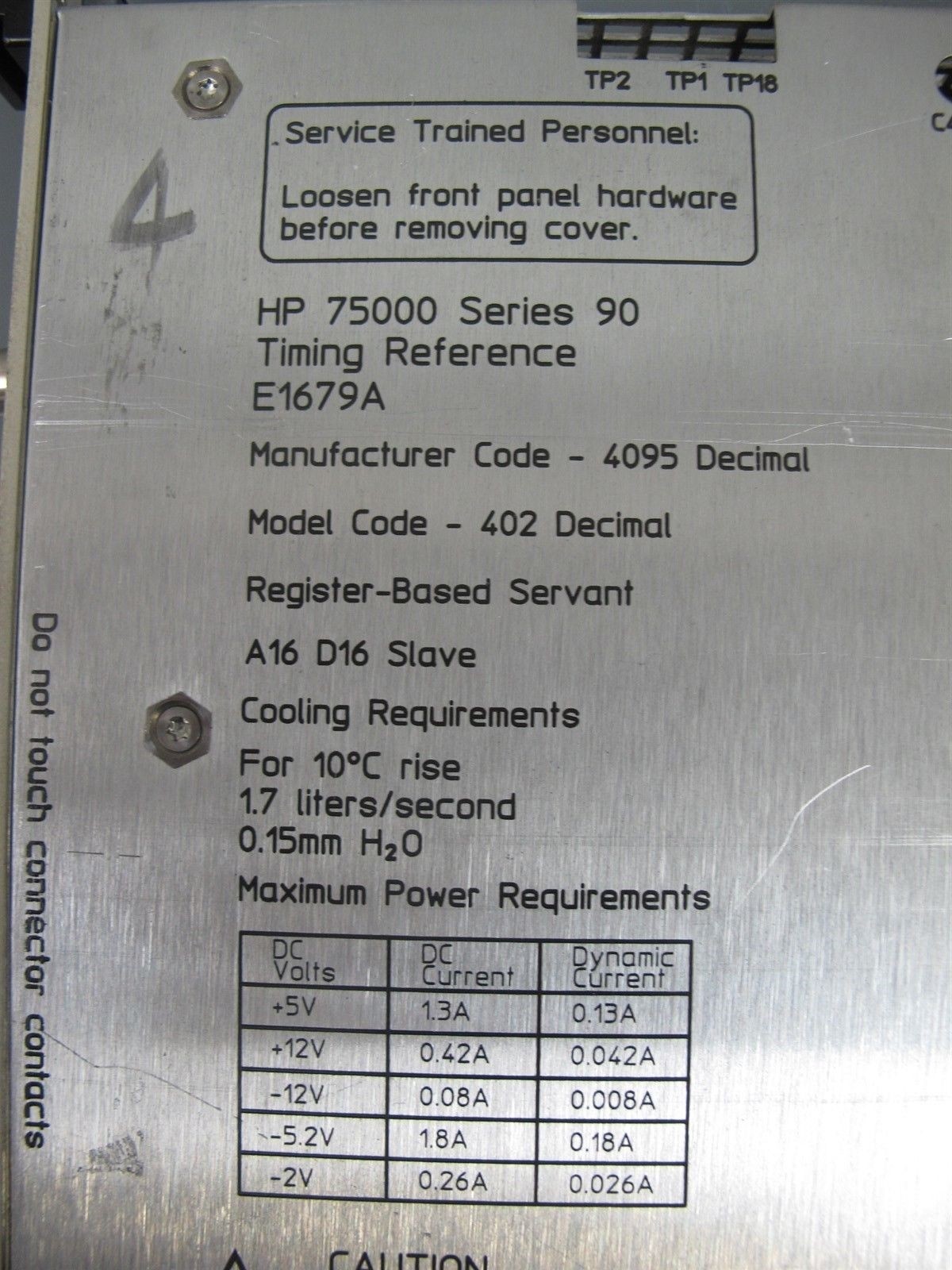 Hewlett Packard HP E1679A Sonet/SDH Timing Reference VXI Module