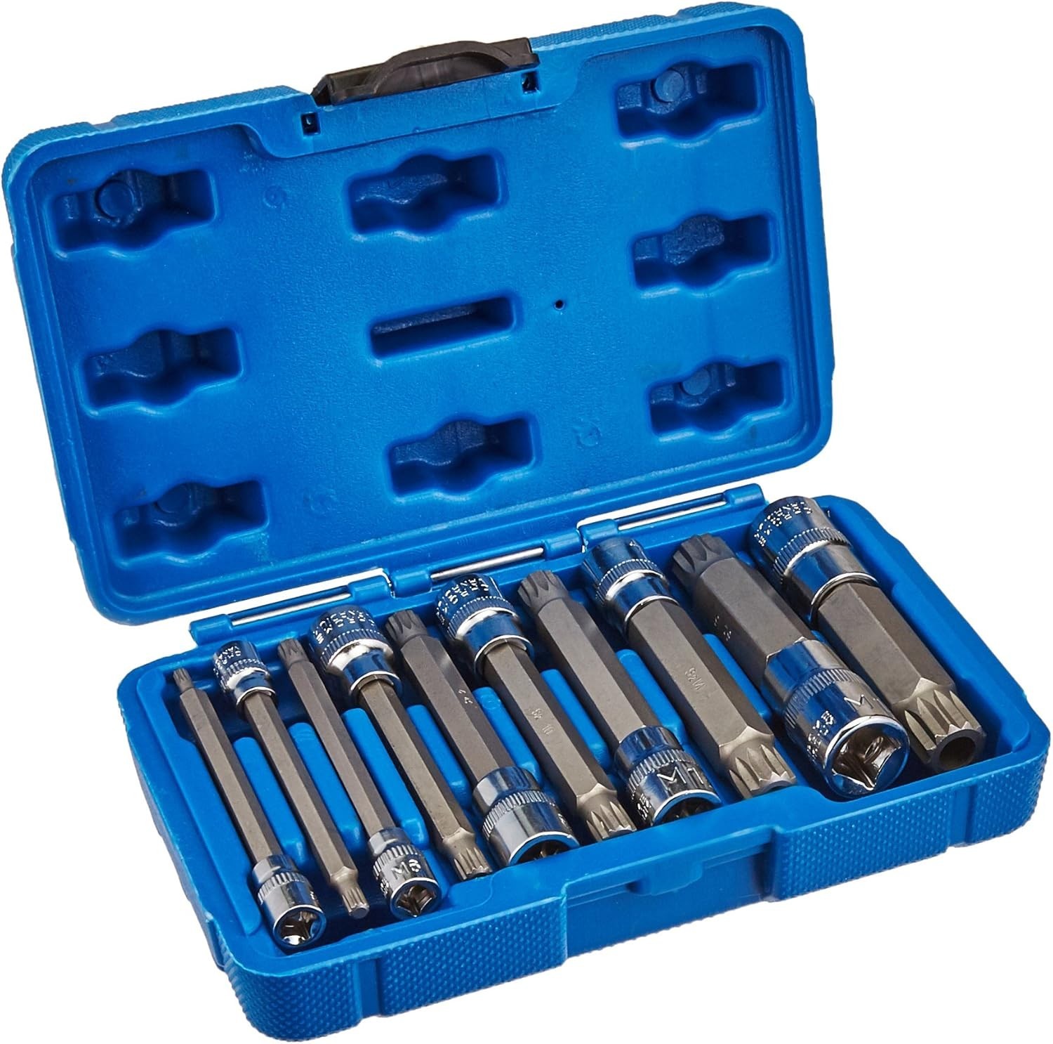 J&R Quality Tools 4-Inch Extra Long XZN Triple Square Spline Bit Socket Set, S2