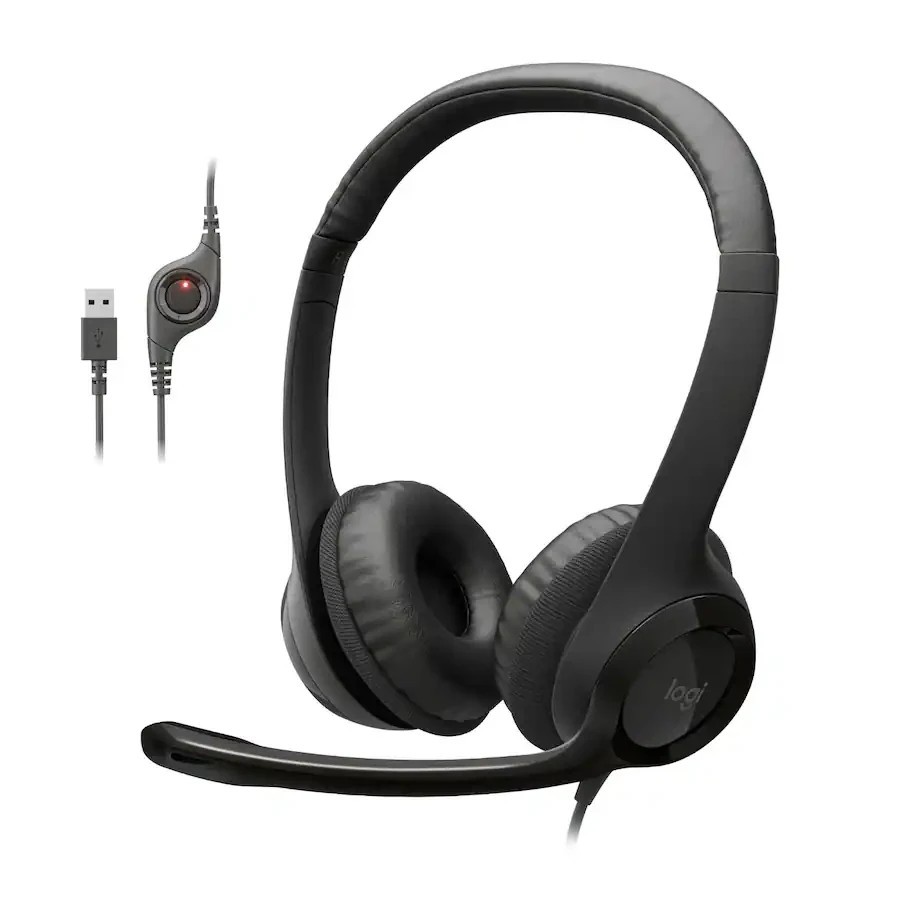 Logitech H390 Wired USB Computer Headset Noise Cancelling Mic Stereo