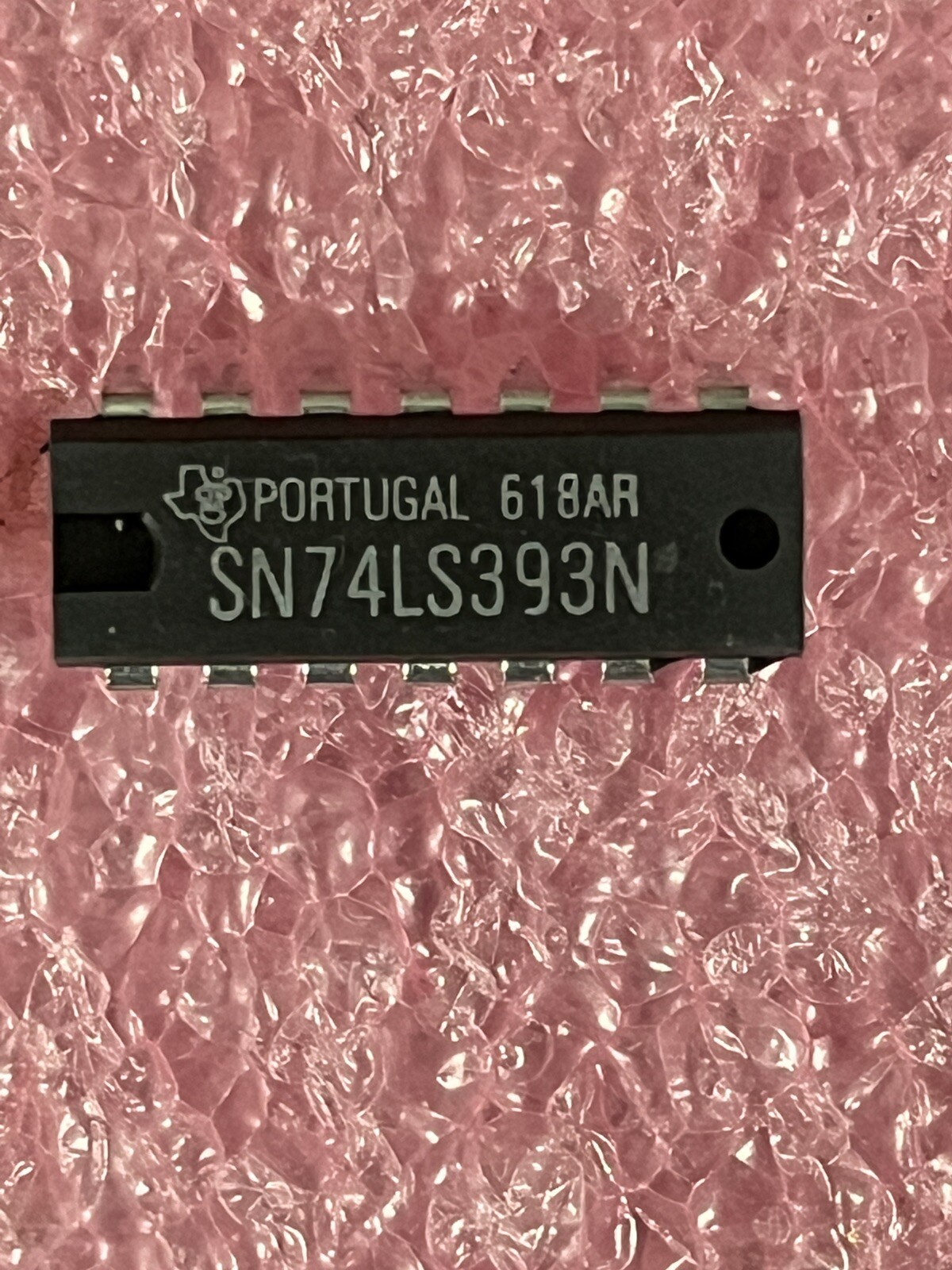 SN74LS393N IC BINARY COUNTER DL 4 BIT 14 PIN DIP TEXAS INSTRUMENTS (LOT OF 8)