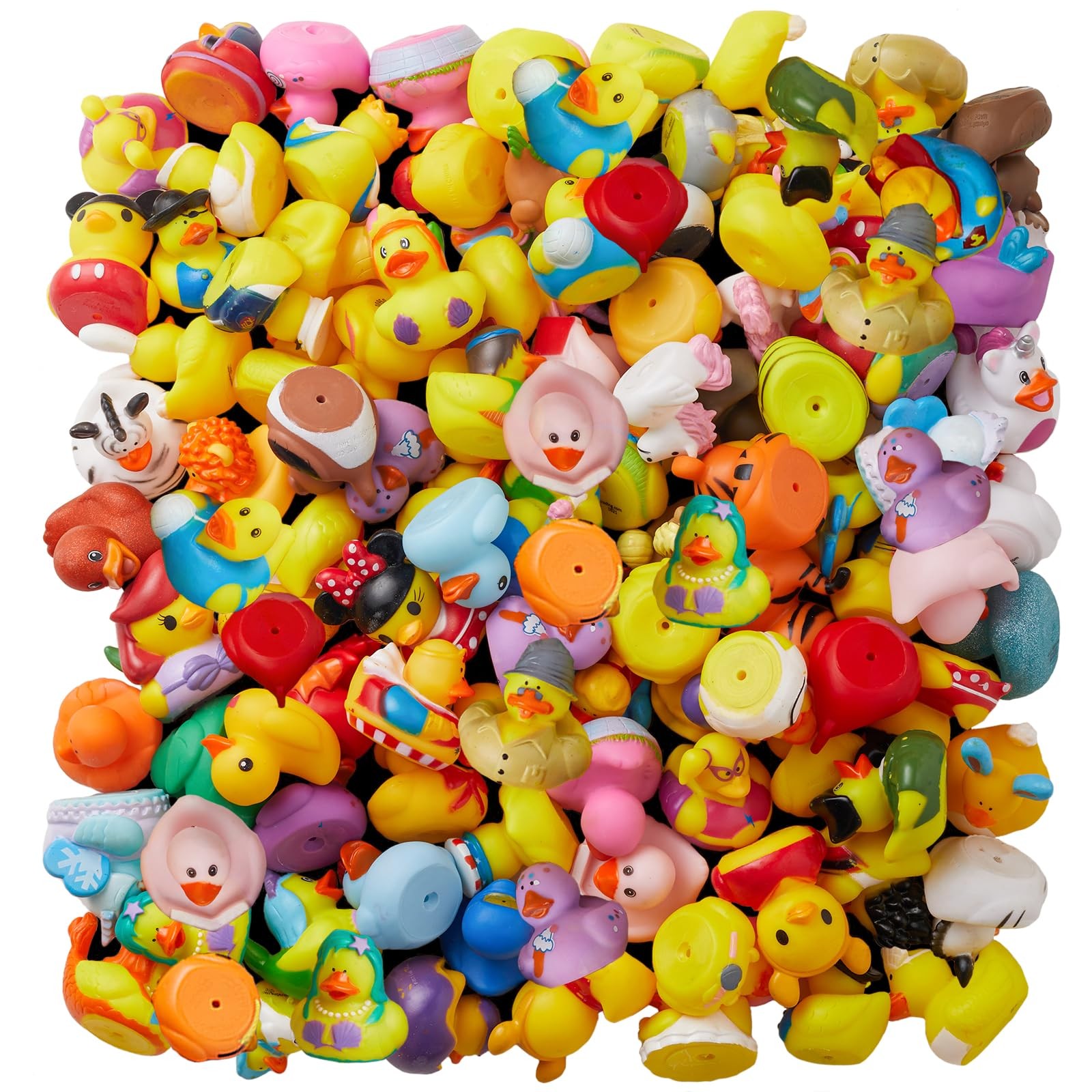 ValenLyra 100 Pack Rubber Duck for Jeeps Ducking - 2" Bulk Floater 100-Packs