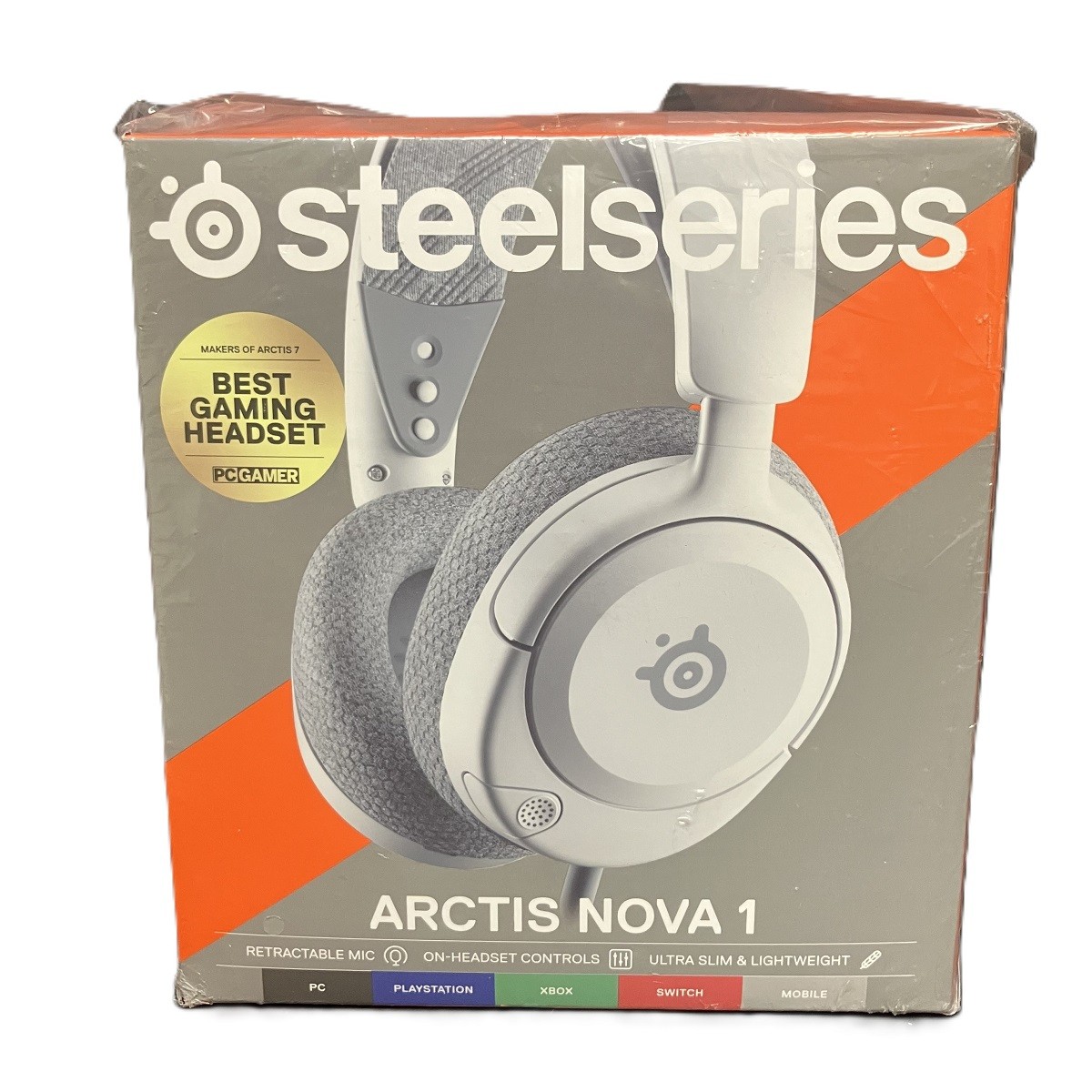 SteelSeries Arctis Nova 1 Wired Gaming Headset for PC with 3.5mm Jack — White