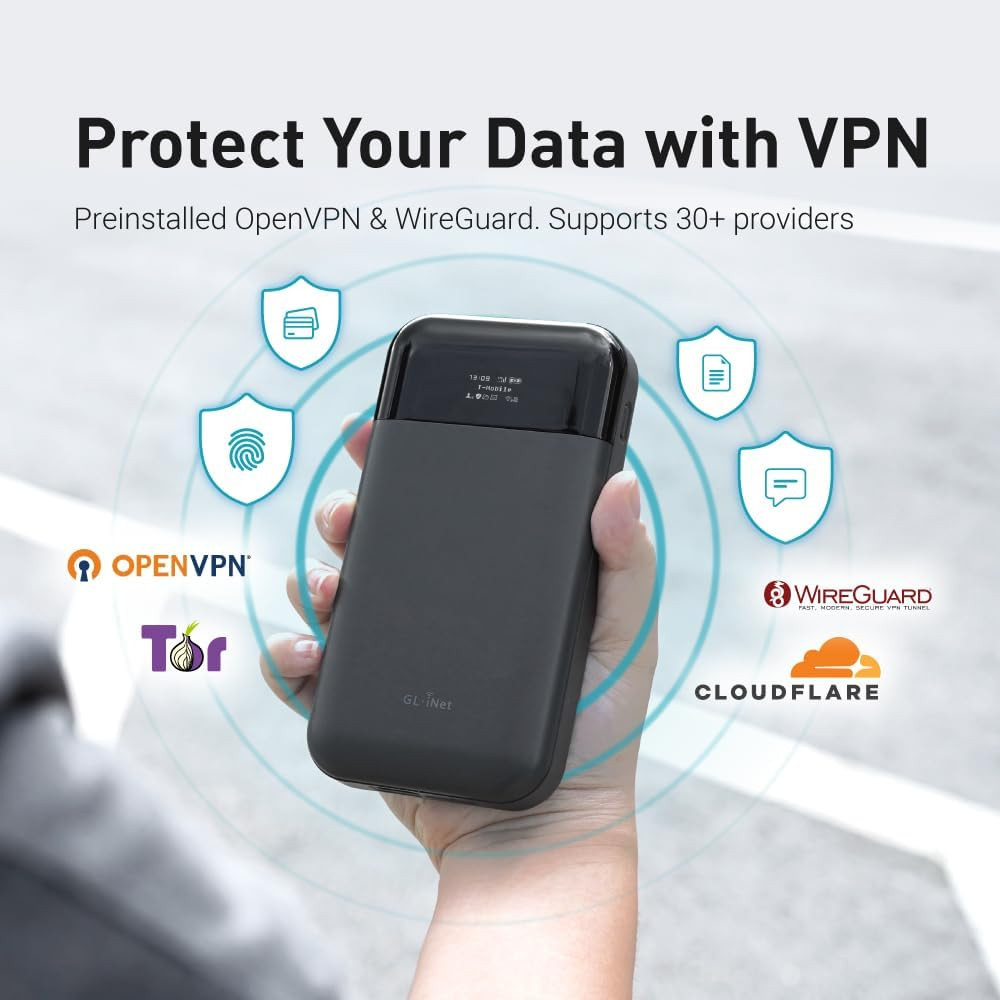 GL-E750V2 (MUDI) 4G LTE Portable Wi-Fi Hotspot for Travel | Mobile Hotspot Devic