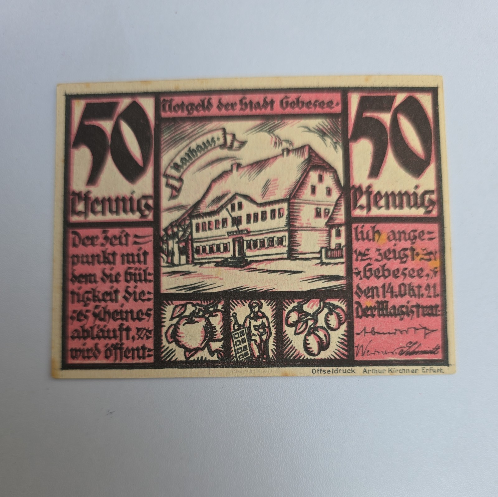 50 Pfennig 1921 Excellent Condition Old BANKNOTE Germany