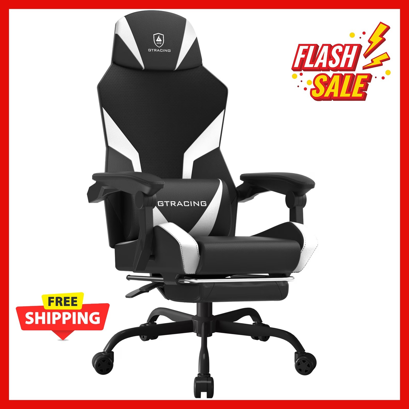 GTRACING LUFT-400 Mesh & Faux Leather Ergonomic Gaming Office Chair, Adjustable