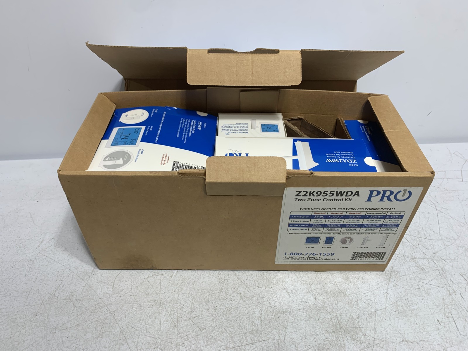 Pro1 Z2K955WDA Universal Two Zone Thermostat Control Kit