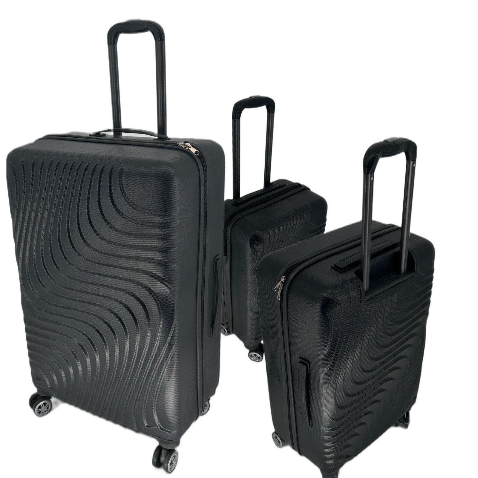 Luggage Set 3 Piece Suitcase Double Spinner Wheels HardSide