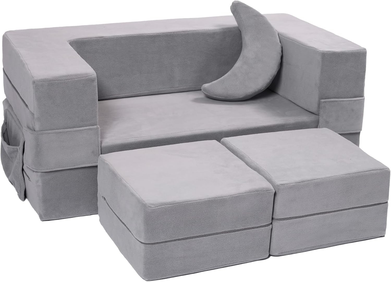 Modular Kids Sofa,Toddler Couch Foam Armchair Kids Children Convertible Plush