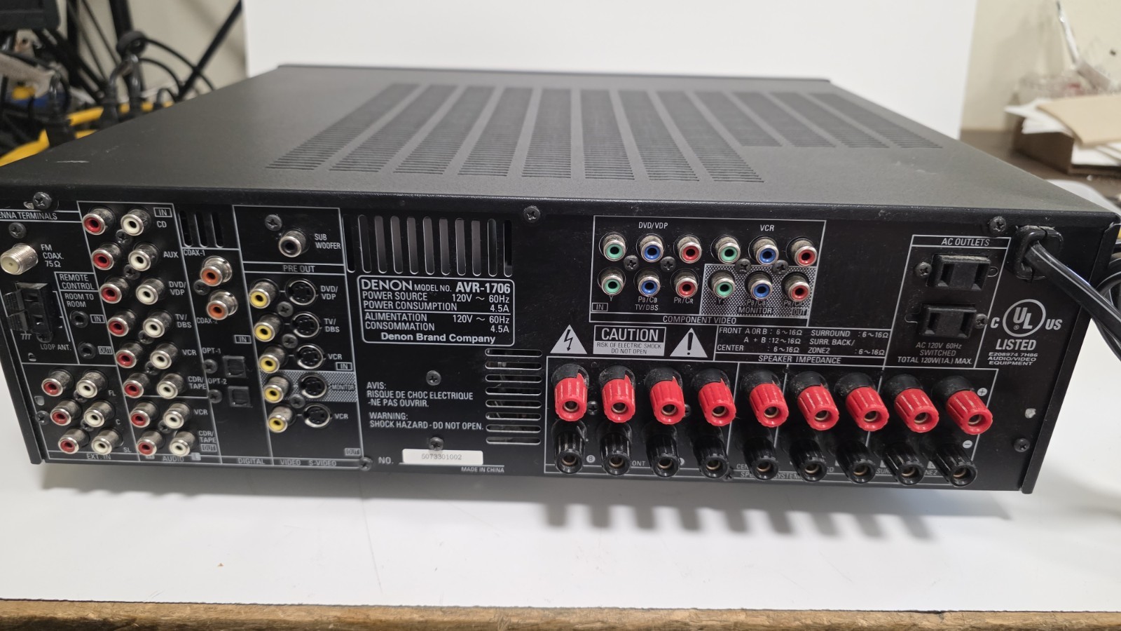 Denon AVR-1706 Multi Zone AV Surround Receiver