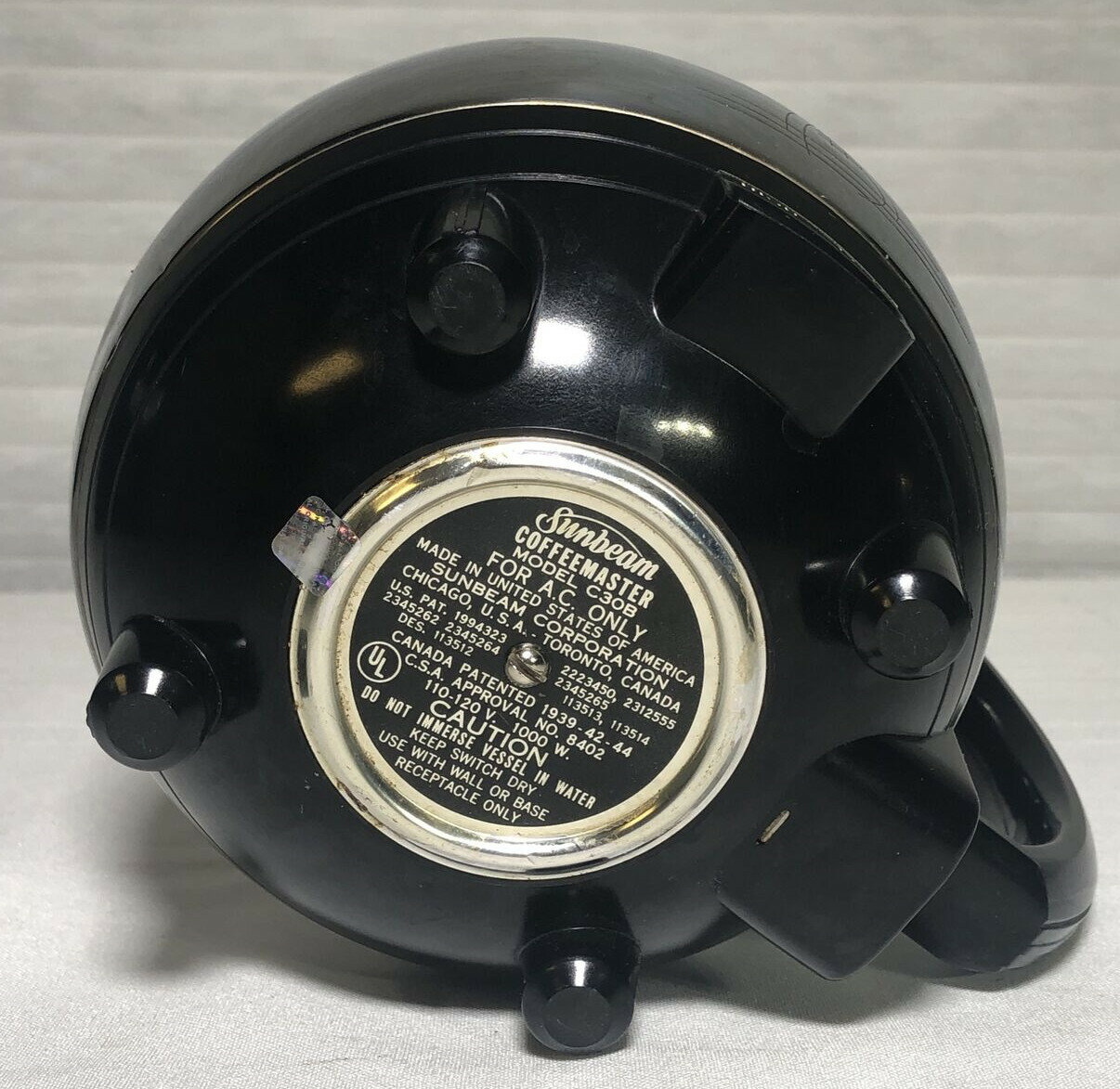 Vintage Sunbeam Coffeemaster C30B Base