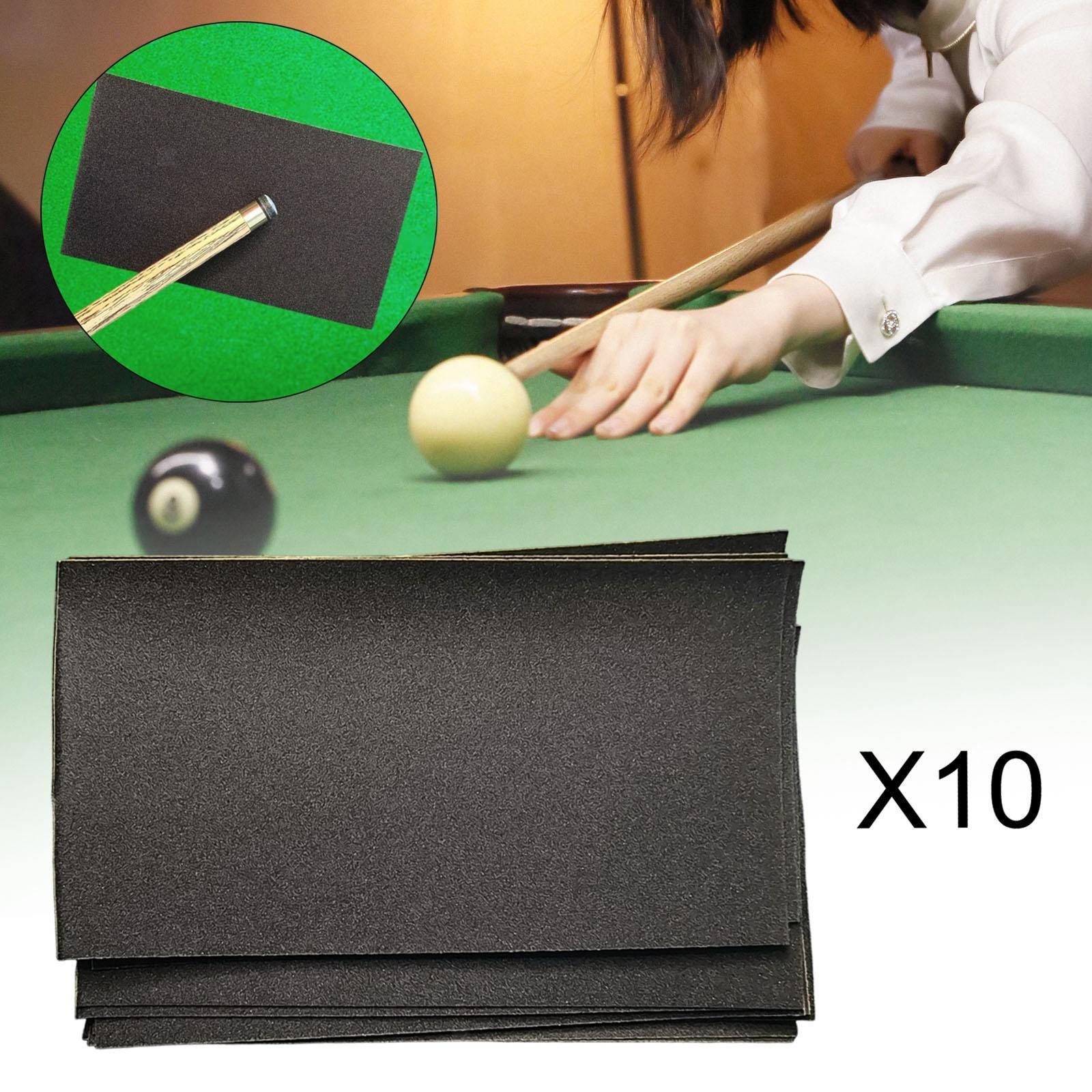 10x Pool Stick Shaft Sandpapers Professional Portable Multifunctional Cue