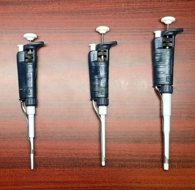 Gilson Pipetman-Set of 3 pipettes: P20, P200, P1000 - Excellent product