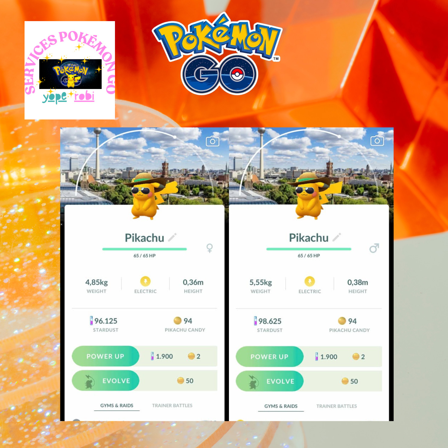 Pokémon Go❀❀Shiny Pikachu Summer Hat Berlin, Germany BG|Tr❀de or Mini PTC
