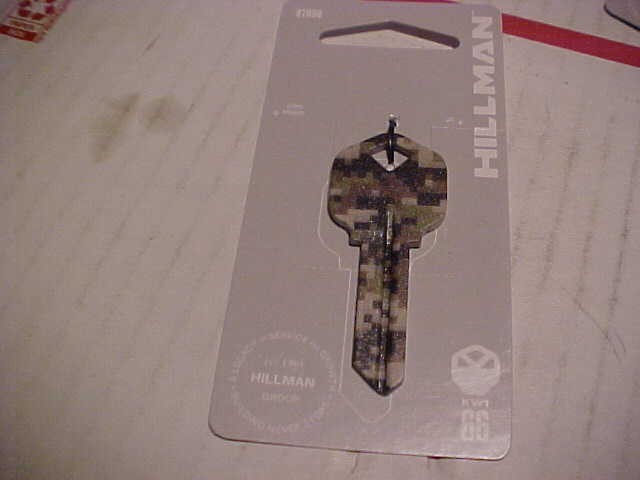 Qty 1kw 1/66 Hillman Green Camo Key Blank  with free shipping