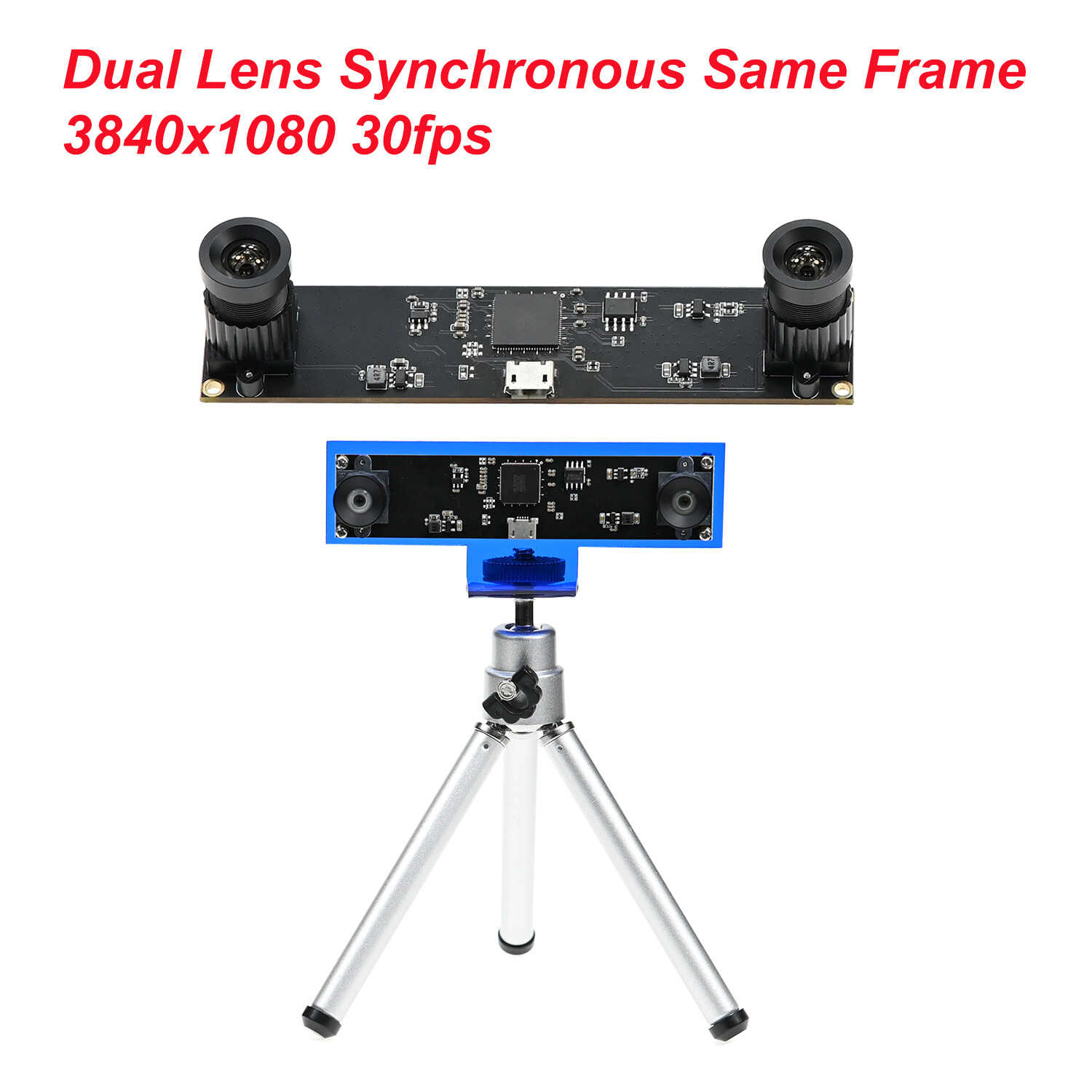 GXIVISION 3D Camera Module 4MP, 30fps Dual Lens USB Webcam 1080P Synchronous