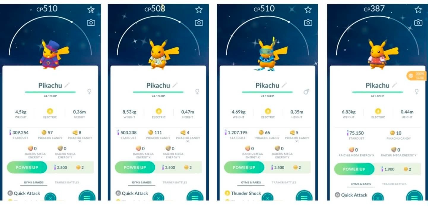 Pokémon Go -Shiny Pikachu Costume Celebrations - Mini PTC/ Trade 20K Stardust