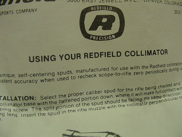 Redfield - 7mm Caliber- Collimator Spud- #126326 - New !!