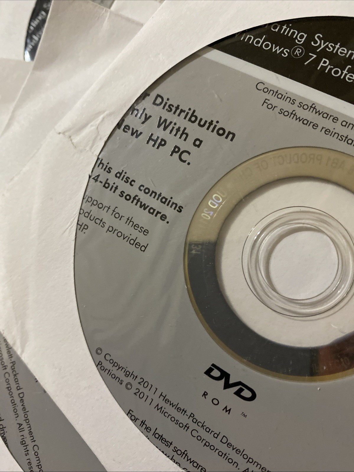 HP Driver Recovery Windows 7 Professional 2011 64bit - SEALED!!!