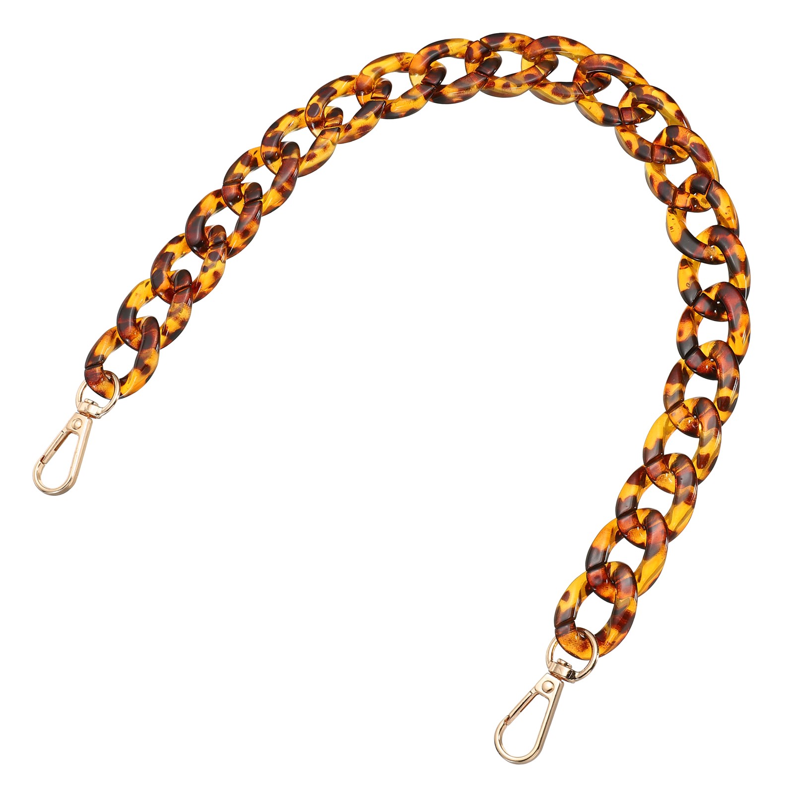 Acrylic Bag Chain, 18" Acrylic Chain for Purse Straps, Amber/Brown