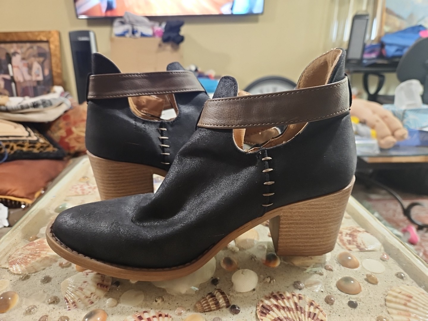 qupid Heeled boots Black US Sz 8
