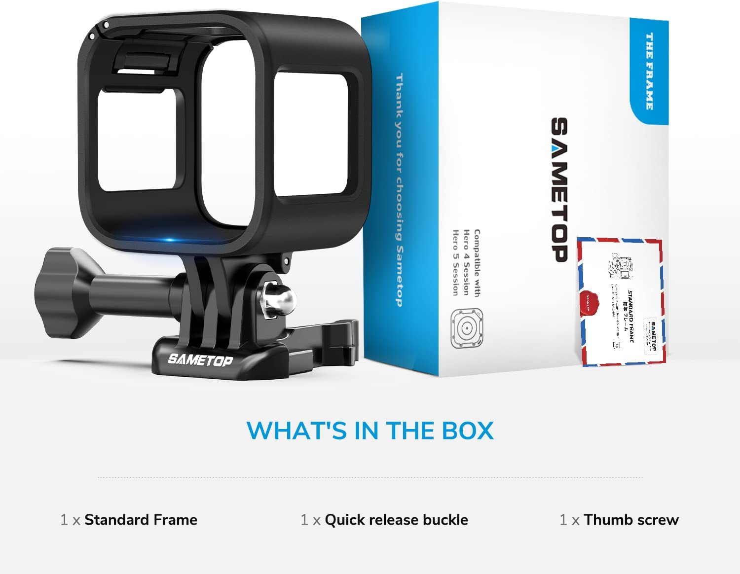 Case Frame Mount Housing Compatible with Gopro Hero 5 4 Session Cameras
