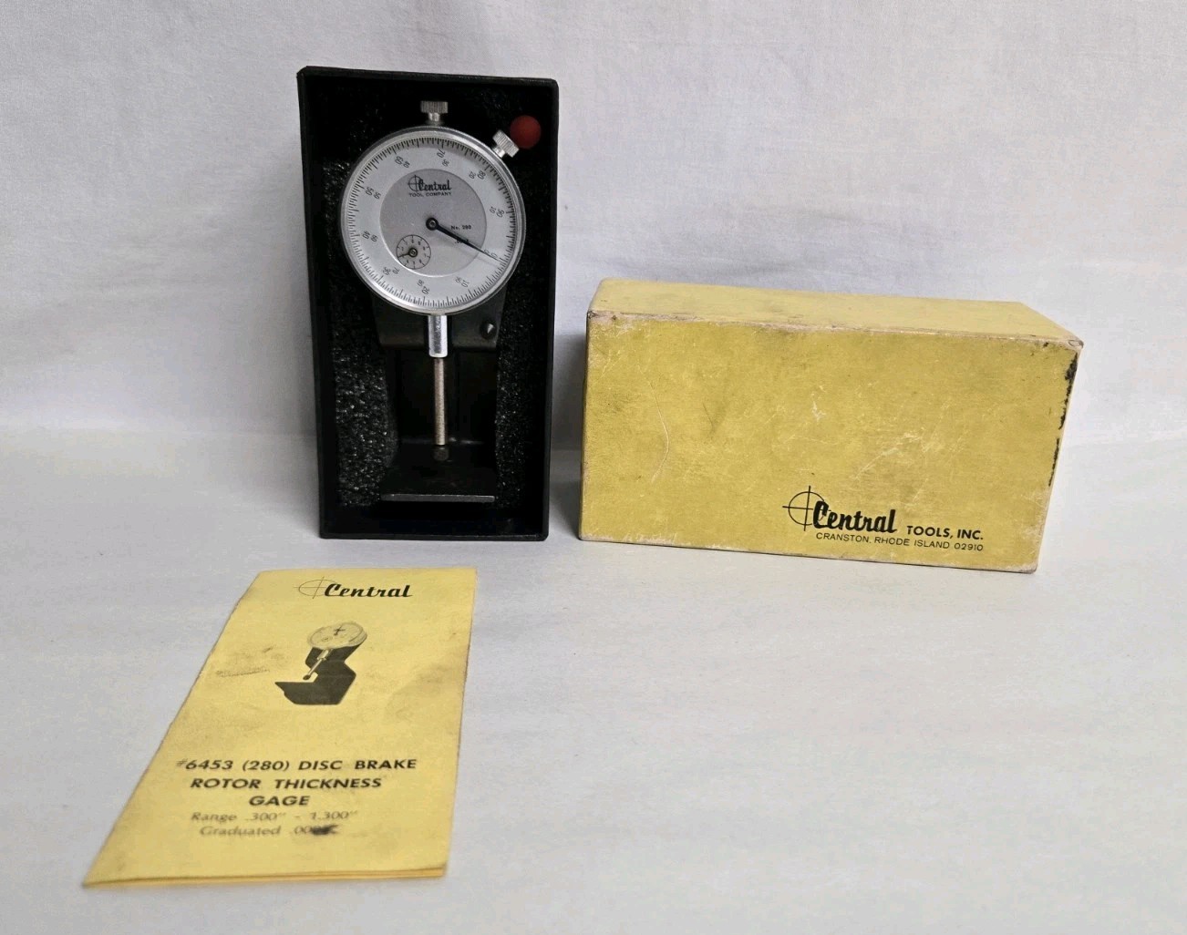 Central Disc Brake Rotor Thickness Gauge #6453 (280) Range .300" to 1.300" USA